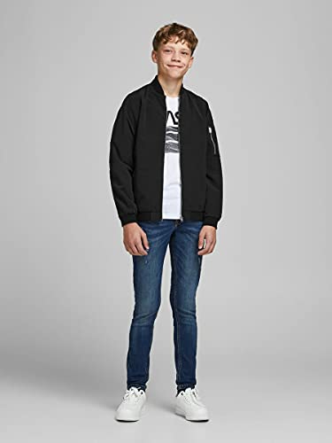 Jack & Jones Junior Jjerush Bomber Jr Chaqueta, Black, 164 para Niños