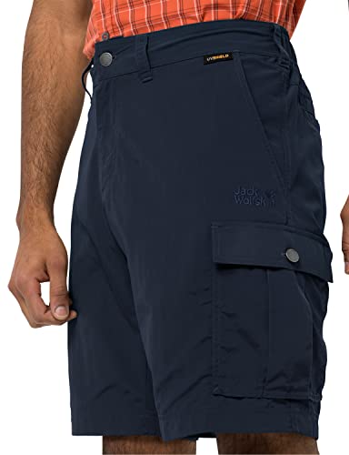 Jack Wolfskin Hombre Canyon Cargo Shorts Hombre Pantalones Cortos - Azul Noche, Talla: 50