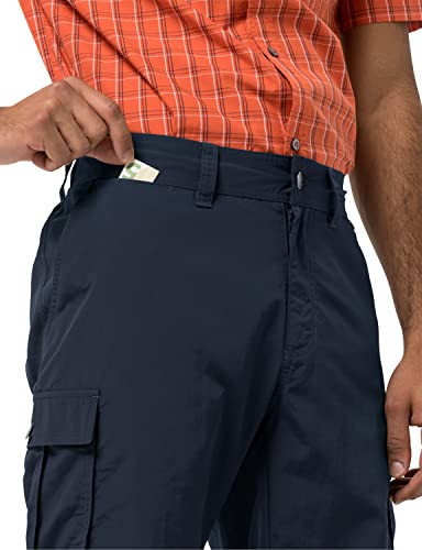 Jack Wolfskin Hombre Canyon Cargo Shorts Hombre Pantalones Cortos - Azul Noche, Talla: 50