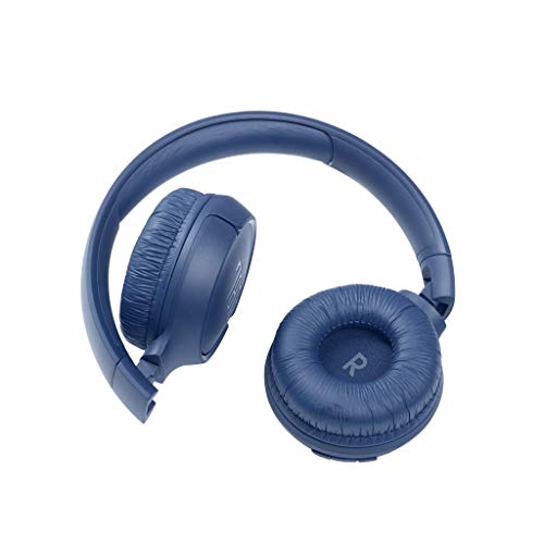 JBL TUNE 510BT – Auriculares inalámbricos on-ear con tecnología Bluetooth, ligeros, cómodos y plegables, hasta 40h de batería, Siri y Asistente de Google, con conexión multipunto, azul