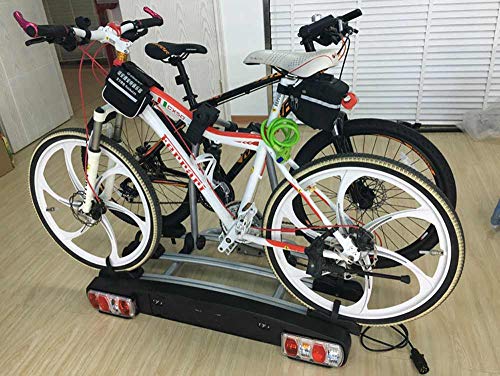 JBZP Portaequipajes para Bicicletas con Remolque Portaequipajes Trasero para Coche, Portaequipajes De Estacionamiento Trasero, Portabicicletas De Bola Portaequipajes para Bicicletas