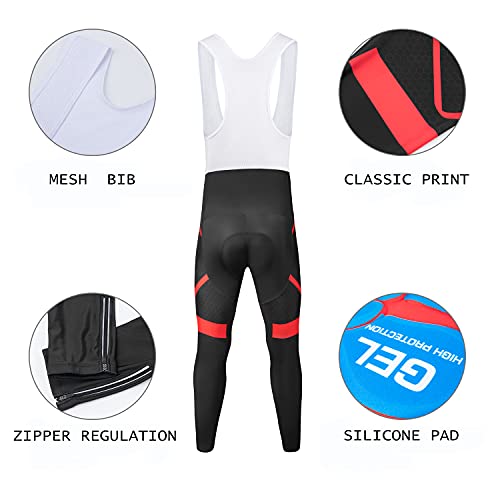 JEPOZRA Ciclismo Manga Larga Conjunto Para Hombre Respirable Al Aire Libre Bicicleta Maillot Almohadilla Gel Deportiva Ciclista Jersey Secado RáPido Bicicleta Ropa