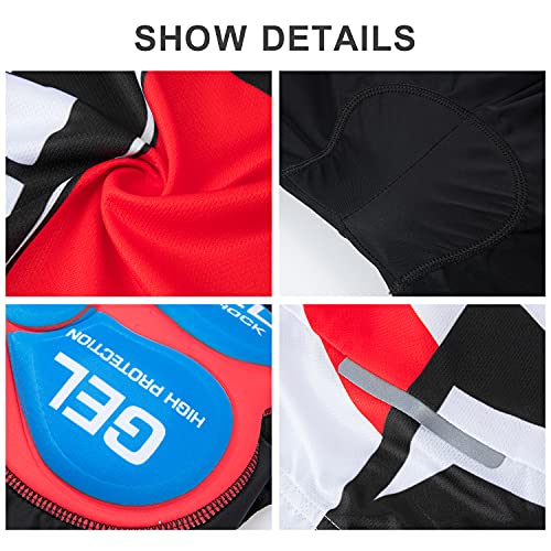 JEPOZRA Ciclismo Manga Larga Conjunto Para Hombre Respirable Al Aire Libre Bicicleta Maillot Almohadilla Gel Deportiva Ciclista Jersey Secado RáPido Bicicleta Ropa