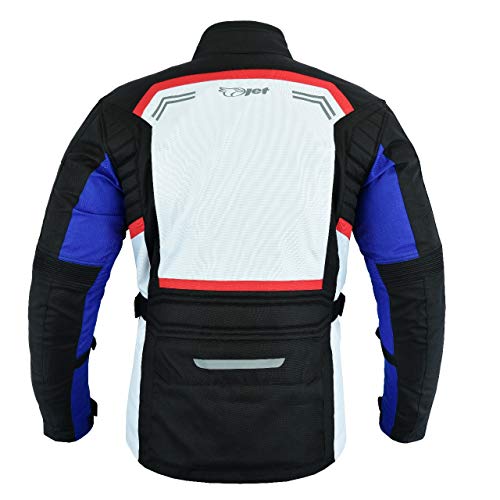 JET Chaqueta Moto Hombre Textil Impermeable con Armadura Aero Cool MERICANA (L (EU 50-52))