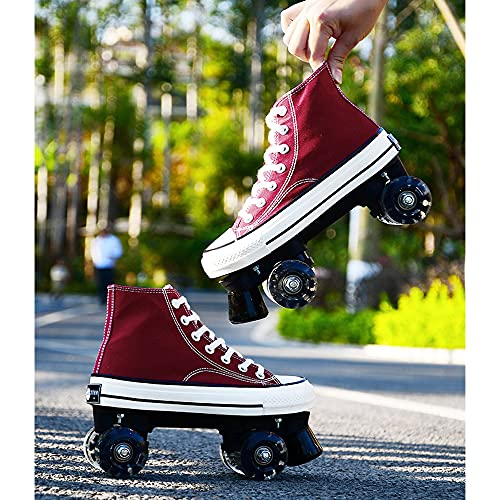 JieDianKeJi Flash Roller Skates Spot Venta al por Mayor Nuevos Patines de Lona de Cuatro Ruedas para niños Adultos Patines de Doble Fila