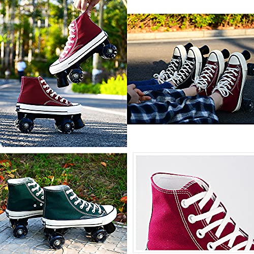 JieDianKeJi Flash Roller Skates Spot Venta al por Mayor Nuevos Patines de Lona de Cuatro Ruedas para niños Adultos Patines de Doble Fila