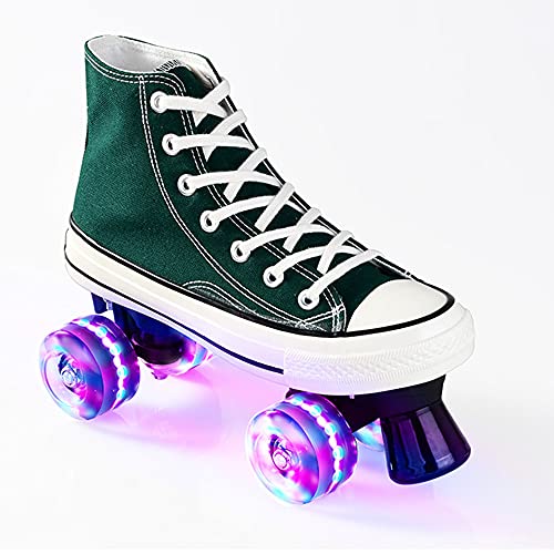 JieDianKeJi Flash Roller Skates Spot Venta al por Mayor Nuevos Patines de Lona de Cuatro Ruedas para niños Adultos Patines de Doble Fila