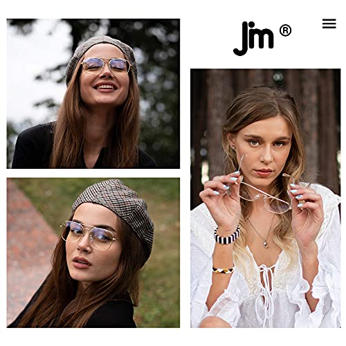 JM Gafas Filtro Luz Azul. Cómodas y Resistentes. Máxima Protección contra Pantallas y Monitores. Para Mujer y Hombre. [Color Negro]