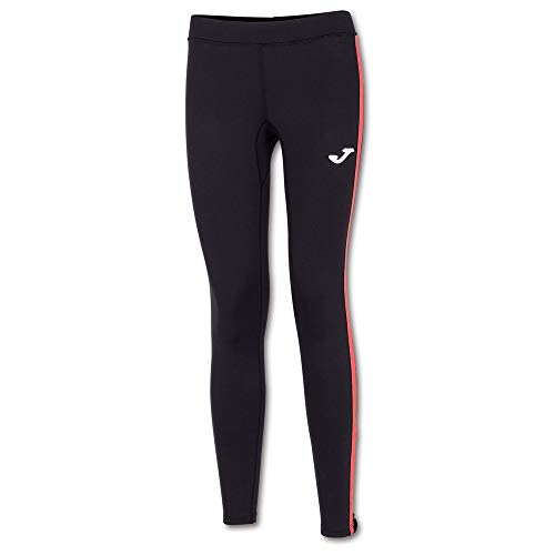 Joma Combi Basic Pantalon Largo Deportivo, Mujer, Negro Coral flúor, S