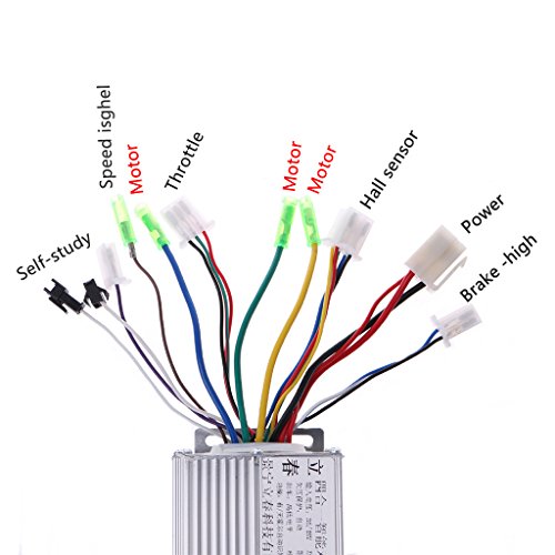 JOYKK 36V / 48V 350W Bicicleta eléctrica E-Bike Scooter sin escobillas DC Motor Controller - Plata