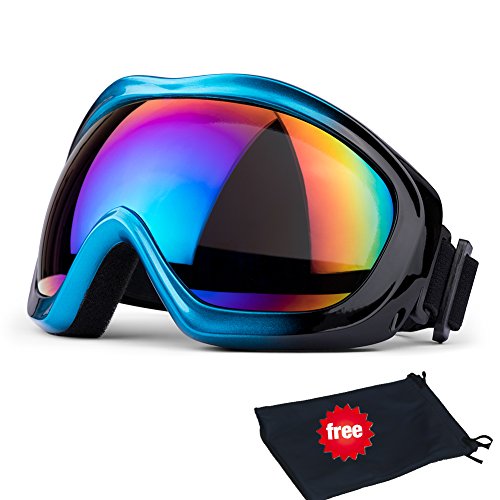 JTENG Gafas de Esquí Gafas de Moto Anti Polvo de Niebla UV, a Prueba de Polvo Resistente a los Arañazos Bendable a Prueba de Viento Gafas Protectoras Gafas