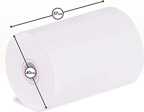 Juego de 20 rollos de papel térmico para datáfono y máquina de tiques