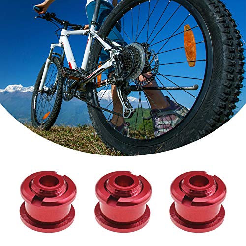 Juego de 5 bielas M8 para bicicleta de carretera, tornillos y tuercas para rueda de cadena, color rojo 7075, aleación de aluminio MTB, tornillos de disco para bicicleta de montaña