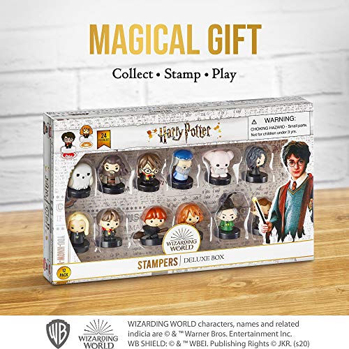 Juego de 5 Sellos de Harry Potter - Regalos, coleccionables, decoración para Fiestas, y Adornos para Tartas de PMI, 6,5 cm (Deluxe B)