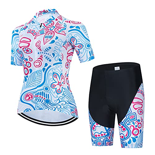 Juego de traje de ciclismo en bicicleta de equipo Mountain Bike Bike Riding Femen Bike Uniforme Juego de bicicletas (Color : Suit 2, Size : Small)