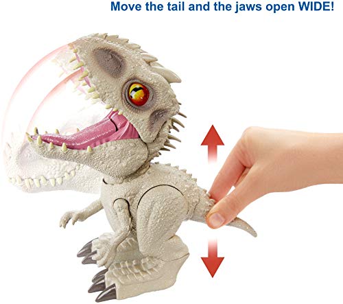 Jurassic World Feeding Frenzy Indominus Rex, mini dinosaurios de juguete para niños y niñas +4 años (Mattel GMT90)