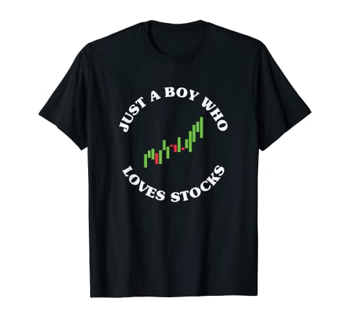 Just a Boy Who Loves Stocks Cool Stocks Investor Camiseta