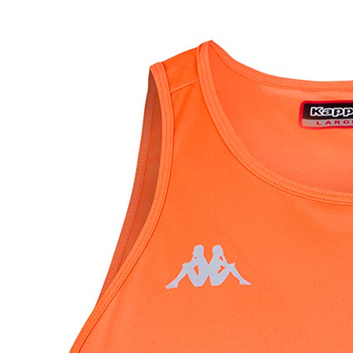 Kappa Fanto Top Running, Hombre, Naranja Fluor, XL