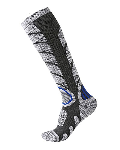 Kasen Calcetines para Running Ciclismo Triatlón Fitness Crossfit y para viajes en avión Hombre y Mujer Gris Oscuro M