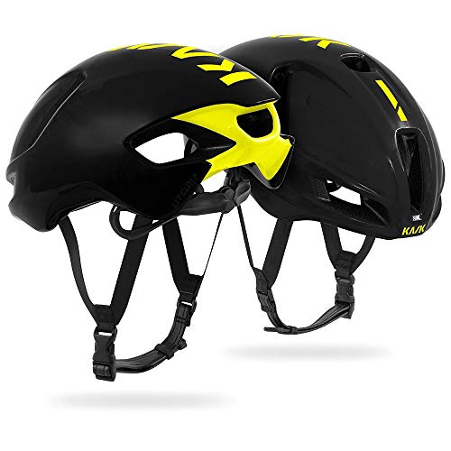 Kask Casco Utopia Negro y Amarillo Talla de Casco S