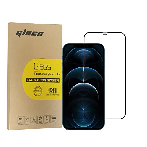 Kdely Protector de Pantalla Compatible con iPhone 12 Pro Max, Cristal Vidrio Templado, Cobertura Completa, Ultra Resistent y Transparent, Antiarañazos, Antihuellas-6.7 Pulgadas