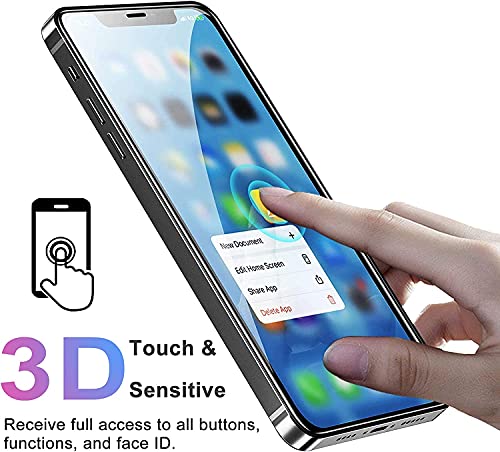 Kdely Protector de Pantalla Compatible con iPhone 12 Pro Max, Cristal Vidrio Templado, Cobertura Completa, Ultra Resistent y Transparent, Antiarañazos, Antihuellas-6.7 Pulgadas