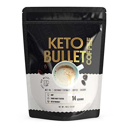Keto Bullet - Café Keto Instantáneo | Suplemento con Aceite MCT y Extracto de Coco Orgánico para Perder Peso | Bebida Energética Adelgazante con Proteína Natural Ideal para Dieta Cetogénica