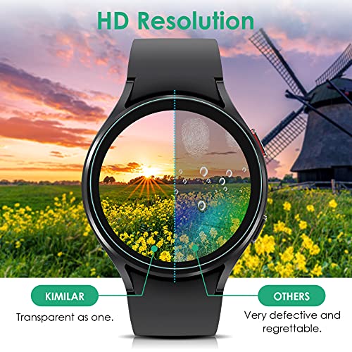 KIMILAR [3 Pcs] Protectores de Pantalla Compatible con Samsung Galaxy Watch 4 44MM/Fenix 6X Fenix 6X Pro 51MM, Cristal Templado Protector Galaxy Watch 4,99.99% HD