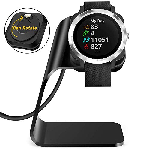 KIMILAR Cargador Compatible con Garmin Forerunner 55/Forerunner 935/Fenix 5/5s/6/6s/Venu/Venu 2/2S Cable, Repuesto USB de Datos de Carga para Vivoactive 3/3 Music, Fenix 5/5 Plus, (Negro)