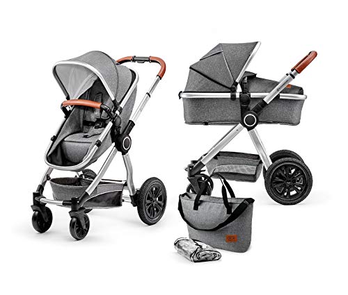 Kinderkraft Carrito Bebé 2 Piezas VEO, Silla de Paseo, Capazo, 0 a 15 Kg, Gris