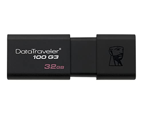 Kingston DataTraveler 100 G3 -DT100G3/64GB, USB 3.0, Flash Drive, 64 GB, Negro