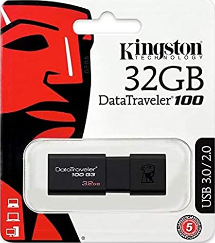 Kingston DataTraveler 100 G3 -DT100G3/64GB, USB 3.0, Flash Drive, 64 GB, Negro