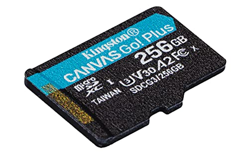 Kingston SDCG3/256GBSP Tarjeta microSD ( 256GB microSDXC Canvas Go Plus 170R A2 U3 V30 Sin SD adaptador)