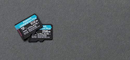 Kingston SDCG3/256GBSP Tarjeta microSD ( 256GB microSDXC Canvas Go Plus 170R A2 U3 V30 Sin SD adaptador)