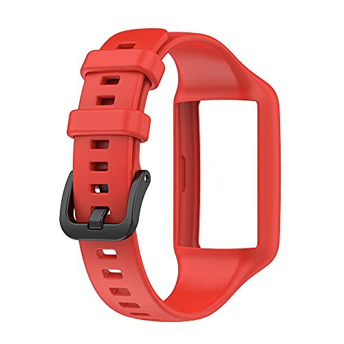 KINKUUN Correas para relojes Compatible con Honor band 6/for Huawei band 6 Pulseras de repuesto.Correa de Reloj.(rojo)