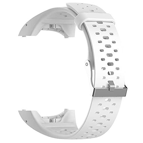 KINKUUN Correas para relojes Compatible con Polar M400 M430 Pulseras de repuesto.Correa de Reloj.(blanco)