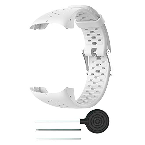 KINKUUN Correas para relojes Compatible con Polar M400 M430 Pulseras de repuesto.Correa de Reloj.(blanco)