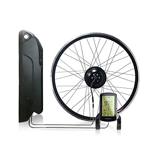 Kit de bicicleta electrica inteligente, kit de conversión de bicicleta eléctrica con batería Kit de bicicleta eléctrica de motor de rueda trasera, fácil instalación rápida,Cassette 26",36V 350W