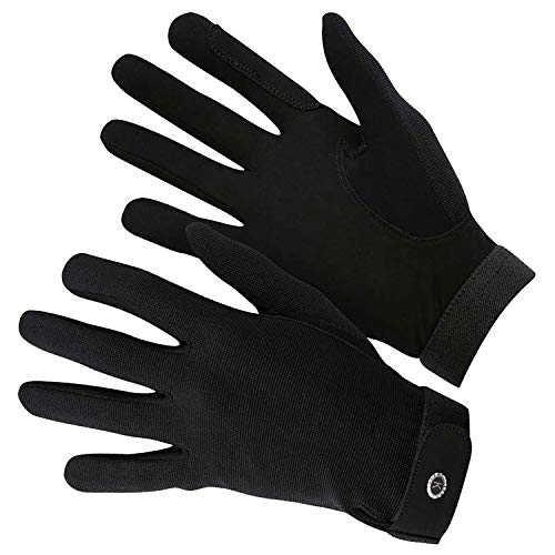 KM Elite Pro Grip - Guantes de equitación Negro Negro ( 25 cm