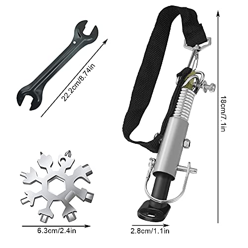 Komake Acopladores de Remolque de Bicicleta, Accesorio de Conector de Enganche de Remolque de Bicicleta para Niños, Remolques de Bicicleta,con Herramientas de Copo de Nieve y Llave Inglesa