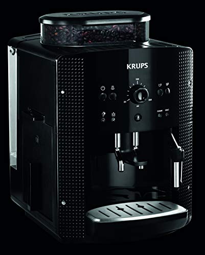 Krups Roma EA8108 - Cafetera superautomática, 15 bares, molinillo de café cónico de metal, con selección de cantidad e intensidad de café, Boquilla de vapor, 2 boquillas, incluye kit limpieza