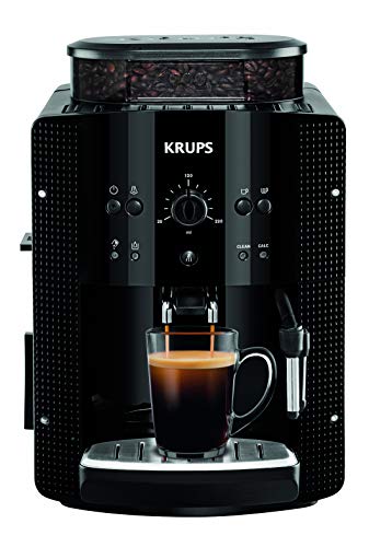 Krups Roma EA8108 - Cafetera superautomática, 15 bares, molinillo de café cónico de metal, con selección de cantidad e intensidad de café, Boquilla de vapor, 2 boquillas, incluye kit limpieza