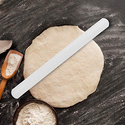 Kurtzy Rodillo Amasar de Polietileno 50 cm Rodillo Fondant Grande Antiadherente Profesional – Suave Rodillo Francés Ahusado – Cilindro para Masa de Pizza, Masa de Tarta, Galletas, Hojaldre y Pasta