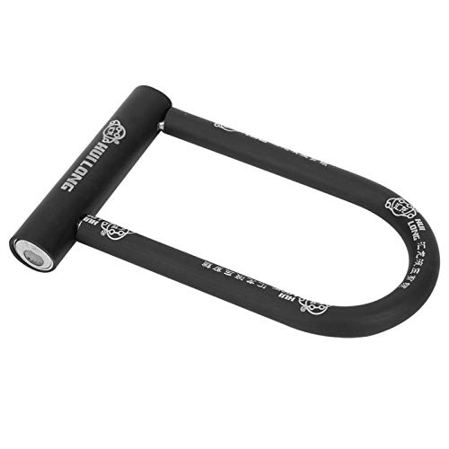 Kuuleyn Candado en Forma de U para Bicicletas, Bicicletas Plegables Candado de Seguridad de Acero Resistente con 2 Llaves Combinación de candado de Bicicleta Anti-óxido (310 -Negro,)