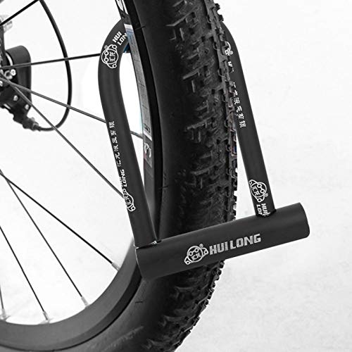 Kuuleyn Candado en Forma de U para Bicicletas, Bicicletas Plegables Candado de Seguridad de Acero Resistente con 2 Llaves Combinación de candado de Bicicleta Anti-óxido (310 -Negro,)