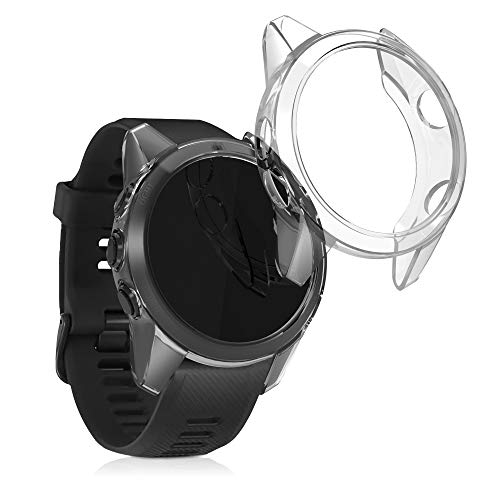 kwmobile 2X Carcasa Compatible con Garmin Forerunner 745 - Funda para Fitness Tracker en Transparente