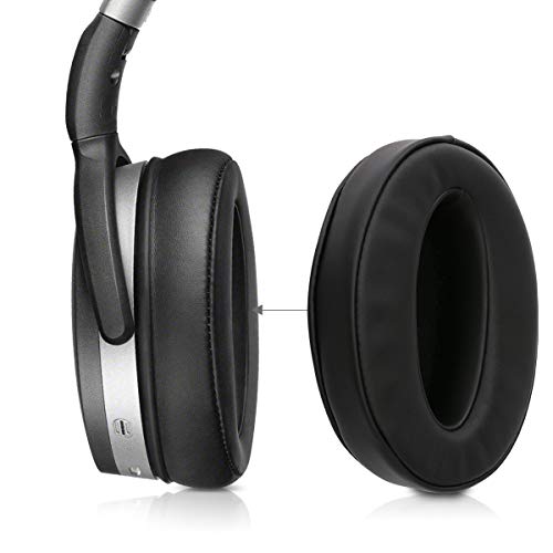 kwmobile Almohadillas compatibles con Sennheiser HD 4.50 BTNC - 2X Almohadilla de Repuesto para Cascos y Auriculares en Cuero sintético