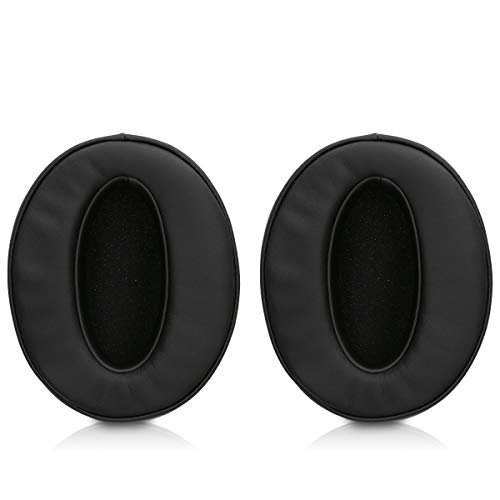 kwmobile Almohadillas compatibles con Sennheiser HD 4.50 BTNC - 2X Almohadilla de Repuesto para Cascos y Auriculares en Cuero sintético