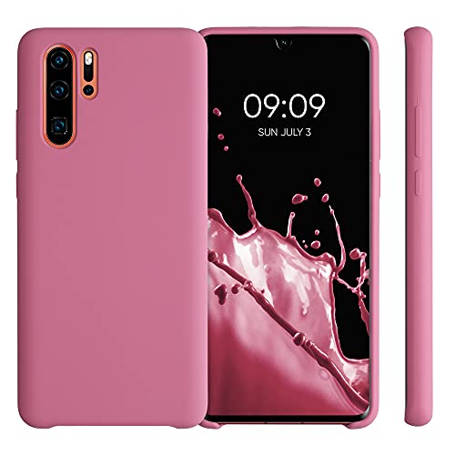 kwmobile Carcasa Compatible con Huawei P30 Pro - Funda de Silicona para móvil - Cover Trasero en Rosa Chicle