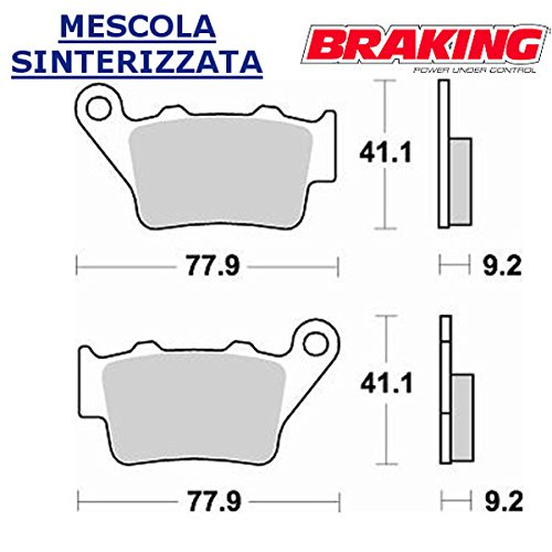 LA PAREJA JUEGO DE PASTILLAS DE FRENO TRASERO BRAKING PARA APRILIA PEGASO TRAIL 650 2005 05